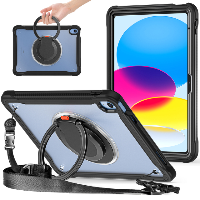 Kids Slim Stand Tablet Cover Case with Clear Back Shell for iPad A16 11 2025 & iPad 10th Gen 10.9