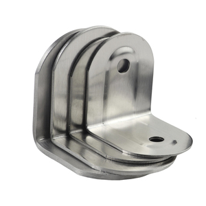 Connecteurs d'angle en acier inoxydable épaissi de 3 mm à 90 degrés pour cloisons de toilettes - Product Image 1