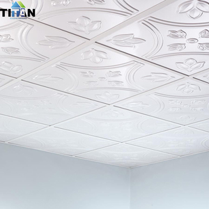 Waterproof Decorative Baldosas Cielo Raso Vinil Suspended Faux Plafond <strong>Drop</strong> Pvc Laminated Gypsum <strong>Ceiling</strong> <strong>Tiles</strong> - Product Image 1