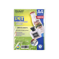 QUAFF 22 hojas de papel adhesivo transparente imprimible para impresora de inyección de tinta, papel adhesivo transparente de vinilo Premium impermeable