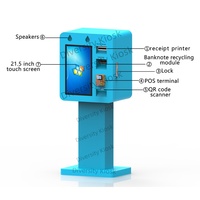 Kiosque de paiement pour lavage de voitures extérieur sur pied avec SDK et lecteur de codes-barres, imprimante thermique automatique en métal en libre-service