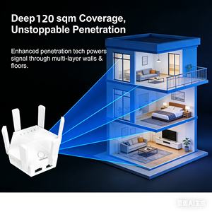Extenseur de portée WiFi 300 Mbps, amplificateur de signal sans fil, répéteur avec bouton WPS, design Plug and Play pour une couverture complète de la maison - Product Image 3