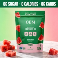 Poudre d'électrolytes aromatisée à la pastèque pour adultes, mélange pour boisson hydratante, supplément nutritionnel sportif, fabrication OEM, marque privée