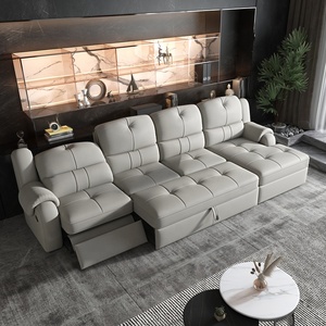 Canapé-lit multifonctionnel en cuir de designer italien Canapé de luxe pour salon de 4 <span class=keywords><strong>à</strong></span> 5 places avec rangement Fauteuil électrique inclinable de <span class=keywords><strong>première</strong></span> <span class=keywords><strong>classe</strong></span> - Product Image 6