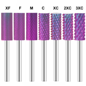 Foret à ongles violet à grain fin en carbure de tungstène à <span class=keywords><strong>petit</strong></span> baril à dessus plat pour Machine à ongles <span class=keywords><strong>Dremel</strong></span> 4XC 5XC - Product Image 2