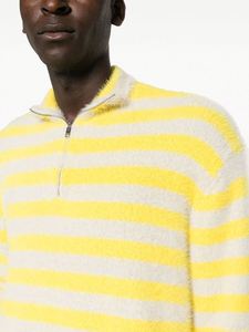 Personnalisez le pull en mohair décontracté à fermeture éclair de haute qualité pour hommes avec un pull rayé à la mode et un pull pour hommes - Product Image 3