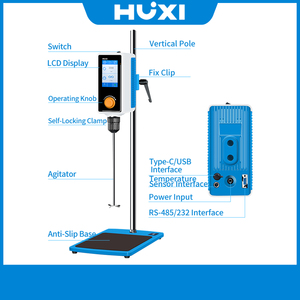 HUXI Lab 지능형 60L 디지털 오버헤드 터치스크린 전진/후진 전기 믹서 교반기 제조업체 - Product Image 4