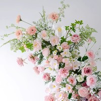 Nouvelles fleurs artificielles en forme de corne pour arche de mariage, décorations colorées pour événements et mariages