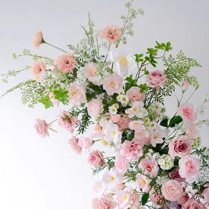 Nouvelles fleurs artificielles en forme de corne pour arche de <span class=keywords><strong>mariage</strong></span>, décorations colorées pour événements et mariages - Product Image 2