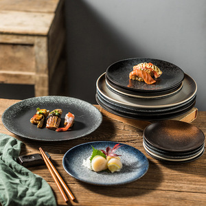 Plato Plano de Estilo Japonés de 12 Pulgadas, Diseño Japandi, para Filetes, Cenas, Desayunos y Ensaladas, Vajilla para el Hogar - Product Image 2