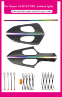 Iluminación LED interior mejorada SJC para modelos Nissan X-Trail 2014-2020 con iluminación ambiental activa dinámica de coche de 64 colores.