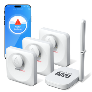 Máy dò rò rỉ nước Wi-Fi, Báo động cảm biến nước thông minh với phạm vi truyền 1700 ft cho nhà bếp, tầng hầm, phòng tắm - Product Image 1