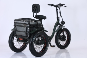 รถสามล้อไฟฟ้า 20 นิ้ว 3 <span class=keywords><strong>ล้อ</strong></span> แบตเตอรี่ลิเธียม <span class=keywords><strong>ยาง</strong></span>ใหญ่ ขับเคลื่อน<span class=keywords><strong>ล้อ</strong></span>หลังแบบไร้แปรงถ่าน 48V 500W พับได้ เบรกดิสก์ไฮดรอลิก 7 สปีด 45 กม./ชม. - Product Image 6