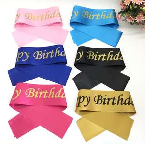 Banda de Feliz Cumpleaños para Mujer, Decoración Multicolor para Fiestas, Suministros de Satén Suave - Product Image 1