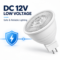 Ampoule LED Spot DC 12V 5W MR16 GU5.3 CRI85 Sans scintillement 3000K 6500K 38 °   Lampe à faisceau étroit pour éclairage encastré au plafond