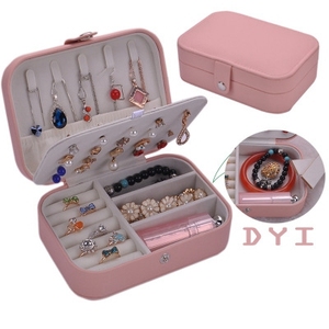 E575 Fashion <strong>Girl</strong> Portable Leather Organizer Earring Travel Jewel Case <strong>Jewellery</strong> Packaging Gift Boxes Jewelry <strong>Box</strong> - Product Image 5
