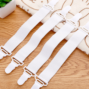 Creative and practical anti-slip sheet <b>clips</b> (4-pack) - Elastic band fasteners for securing sheets. - Product Image 1