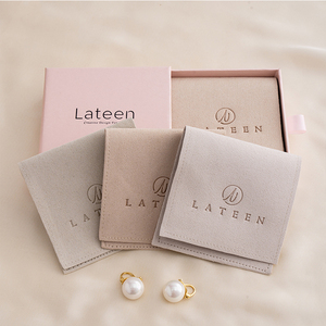 8*10cm Printed Suede Jewelry Packaging Flap Package Pouch <b>Gift</b> Custom Logo Microfiber Small Jewelry <b>Envelope</b> Suede Pouch - Product Image 6
