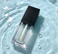 Vente en gros de flacons de gloss à lèvres carrés plats vides de 8 ml, minces, portables, avec impression personnalisée, emballage cosmétique