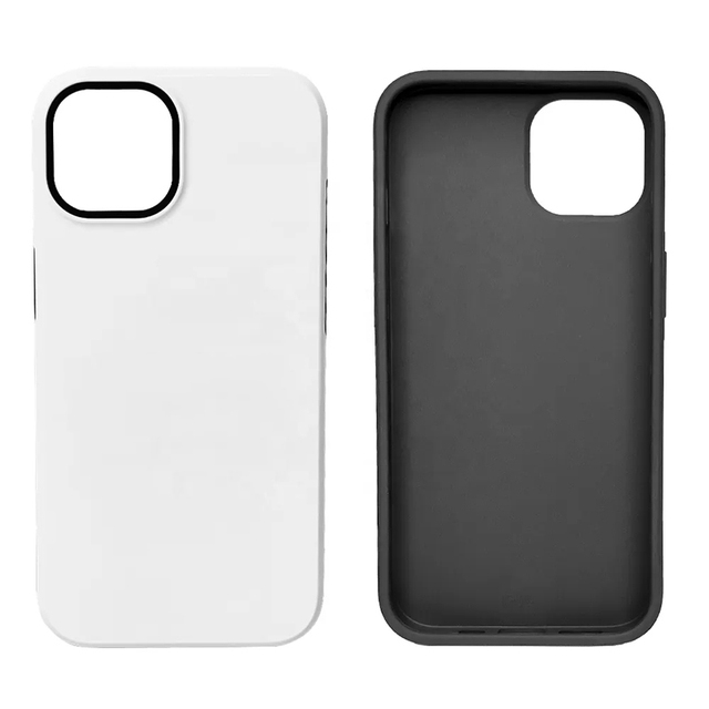 Custom Dual Layer 2-in-1 PC Tough 3D Coated Sublimation Blank Mobile Phone Case for iPhone 14 14 Pro Max Heat Transfer Printing