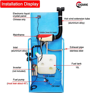 OGMIE 8KW Portable Auto Part Estacionamiento Calentador de combustible 12V/24V/220V Diesel Calentador de aire Camión <span class=keywords><strong>Camper</strong></span> Van Avan-Nuevo evaporador de 5KW - Product Image 3