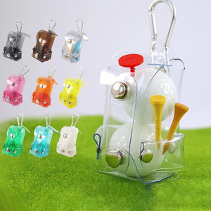 New Japanese and Korean style colorful PVC <b>golf</b> bag, two-pack, waist bag, perfect for summer. - Product Image 1
