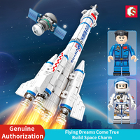 SEMBO BLOCK – blocs de construction pour enfants, jouets pour enfants, Culture aérospatiale chinoise authentique, espace spatial autorisé, 203304
