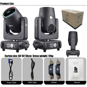 Mini Testa Mobile Beam 14R 295W con Effetto Anello per DJ Discoteca e Palco, Mini Testa Mobile Beam 295W per Concerti, Lyre Beam 295 a 3 Prismi - Product Image 6