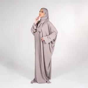 2023 venta al por mayor abaya egipcia nuevo producto turco Dubai Telekung modesto Khimar Hijab Abaya para mujeres musulmanas ropa islámica