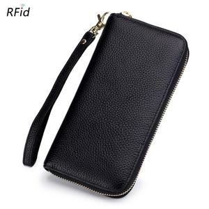 Ladies Zipper Clutch <b>Wallet</b> Long Genuine Leather <b>RFID</b> New Women's <b>Wallet</b> Ready to Ship - Product Image 3