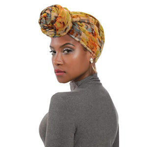 ผ้าพันคอฮิญาบผ้าไหมน้ำหนักเบาระบายอากาศได้ดีสำหรับผู้หญิงแอฟริกันผ้าโพกศีรษะ - Product Image 5