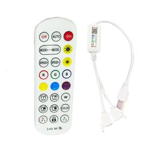 <b>USB</b> 5V RGB LED Controller APP + 24 <b>Key</b> Remote for LED Strip Lighting Accessories <b>USB</b> Port White - Product Image 1