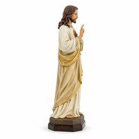 Statues de Saint Jésus et de la Vierge Marie en résine durable, peintes à la main, pour la décoration religieuse de la maison et de l'église