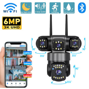 Sunivision ngoài trời 6MP ba ống kính CCTV <span class=keywords><strong>Camera</strong></span> wifi an ninh IP66 không thấm nước phát hiện chuyển động đáng báo động 5g CCTV <span class=keywords><strong>Camera</strong></span> - Product Image 2