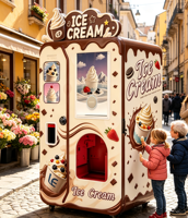 Distributeur automatique de desserts glacés de qualité commerciale, 24h/24, pour les zones à fort trafic