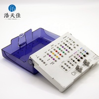 Boîte de désinfection pour implants dentaires avec règle de mesure de profondeur, boîte de diagnostic et de traitement articulée, en promotion