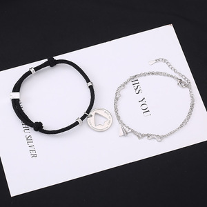 Handmade Woven Paper Airplane Couple Bracelet Tibetan Silver Unisex Gift Jewelry SS 010 - Product Image 3
