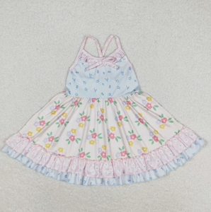 ชุดเดรสเด็กผู้หญิงสไตล์วินเทจลายดอกไม้ แขนกุด ระบายอากาศได้ดี ความยาวระดับเข่า สำหรับฤดูร้อน - Product Image 2