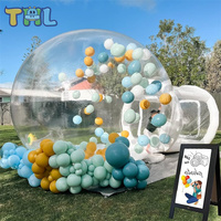 Tente à bulles gonflable transparente, dôme igloo, tente en PVC transparente, maison à bulles gonflable à louer