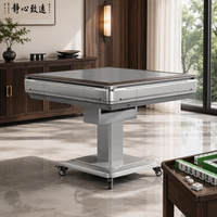 Table de Mahjong Intelligente, Silencieuse et Pliable, Table de Mahjong à Double Usage pour le Divertissement à Domicile dans les Salles de Jeux d'Échecs et de Cartes