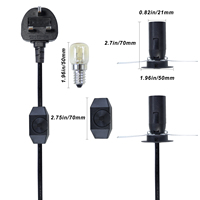 E14 Câble Himalayen Kema Keur Eu standard Inline Switch on off Salt Lamp Holder Socket E14 Cord