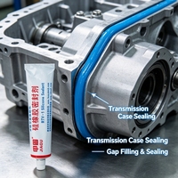 Pembuat gasket suku cadang otomotif suhu tinggi industri, sealant silikon RTV untuk penyegelan rumah girboks, mesin, dan flensa.