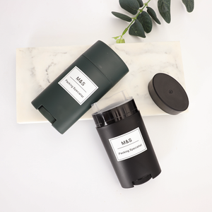 Hot Bán Rỗng 75G 2.5Oz Nhựa Khử Mùi Ống Màu Đen Màu Xanh Lá Cây Trắng Dưới Điền Hình Bầu Dục Khử Mùi <span class=keywords><strong>Container</strong></span> - Product Image 6