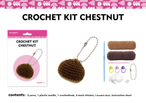 Kit de Crochet DIY pour Débutants : Ornement Châtaigne Amigurumi, Ensemble de Démarrage Tricoté à la Main, Porte-clés Artisanat Fait Main Automne, Jouet Cadeau <span class=keywords><strong>VOSAN</strong></span> - Product Image 4