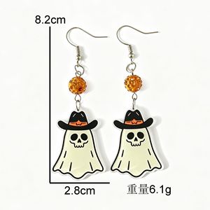 Pendientes de plástico de Halloween al por mayor, pendientes creativos de fantasma de dibujos animados, pendientes de fantasma lindos, pendientes divertidos de Halloween - Product Image 3
