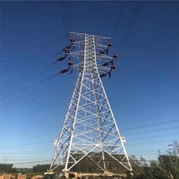 Tour de transmission électrique haute tension 220 kV à 4 poteaux en acier galvanisé de marque FuHang, modèle Fn-10, 50 ans de garantie