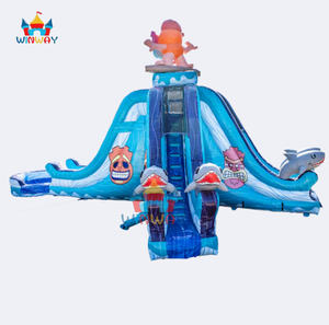 Glissière d'eau gonflable sur le thème Tiki Glissière gonflable de vague à double voie de qualité commerciale - Product Image 6