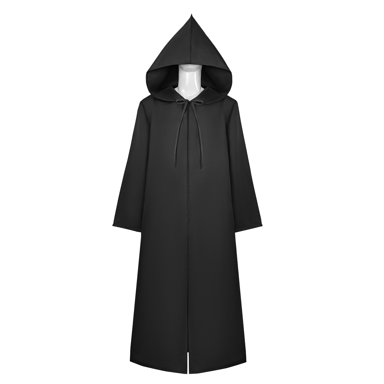 Cape noire à capuche