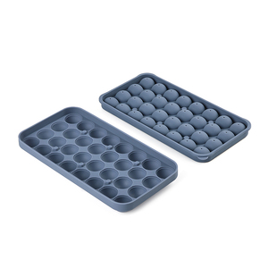 Meistverkaufte Lebensmittelqualität Leicht zu Lösende Runde Eiswürfelform Wiederverwendbare Silikon 32-Fach Mini-Kreis-Eisballform für Gefrierschrank - Product Image 1
