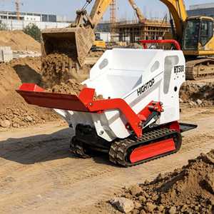Highup Mini Dumper HT500 500kg Capacity Hydraulic Track Self Propelled For Construction Site <b>Transport</b> - Product Image 4